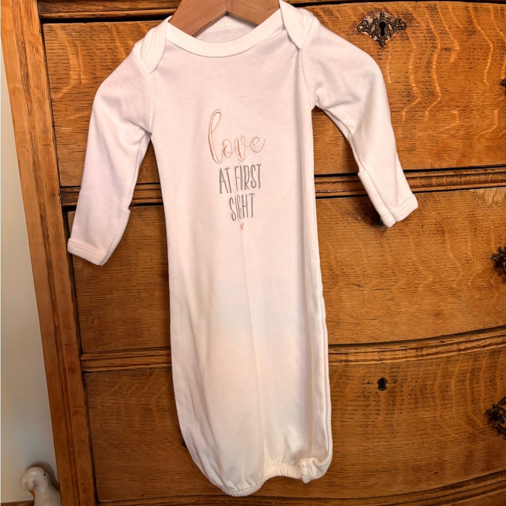White Baby Nightgown - Love at First Sight